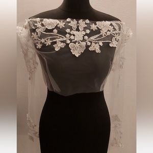 Soft white off the shoulder bolero